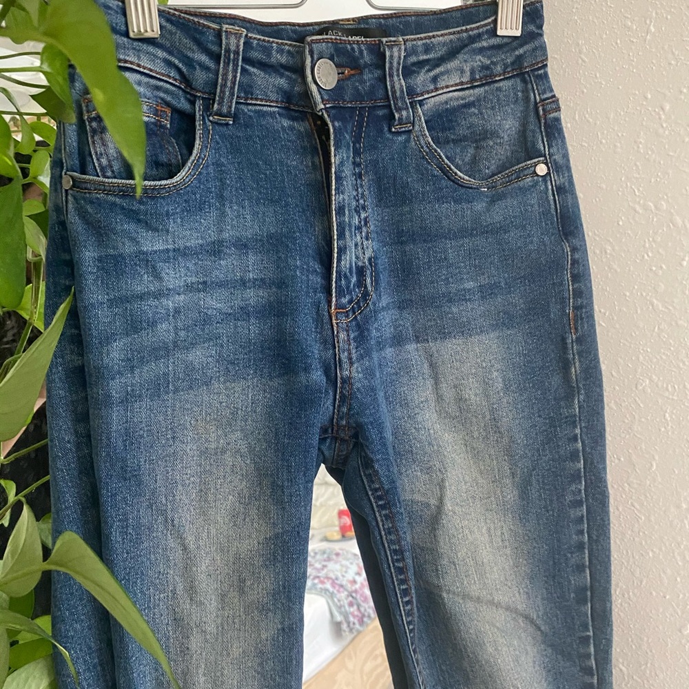 Black label frayed jeans